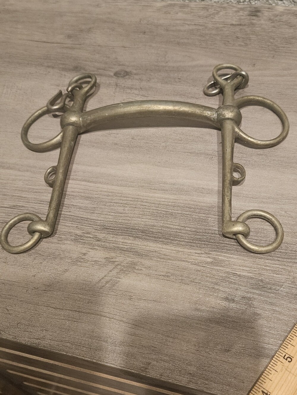 Vintage Brass Equestrian Mullen Mouth Pelham Horse Bit